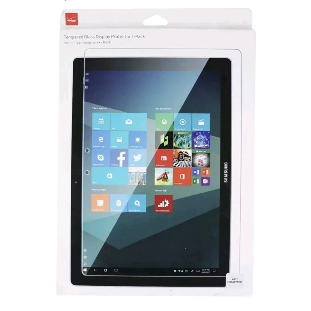 X3-N 2-Pack Lot! Verizon Tempered Glass Screen Protector For Samsung Galaxy Book